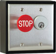 Key Switch with Mushroom Pushbutton